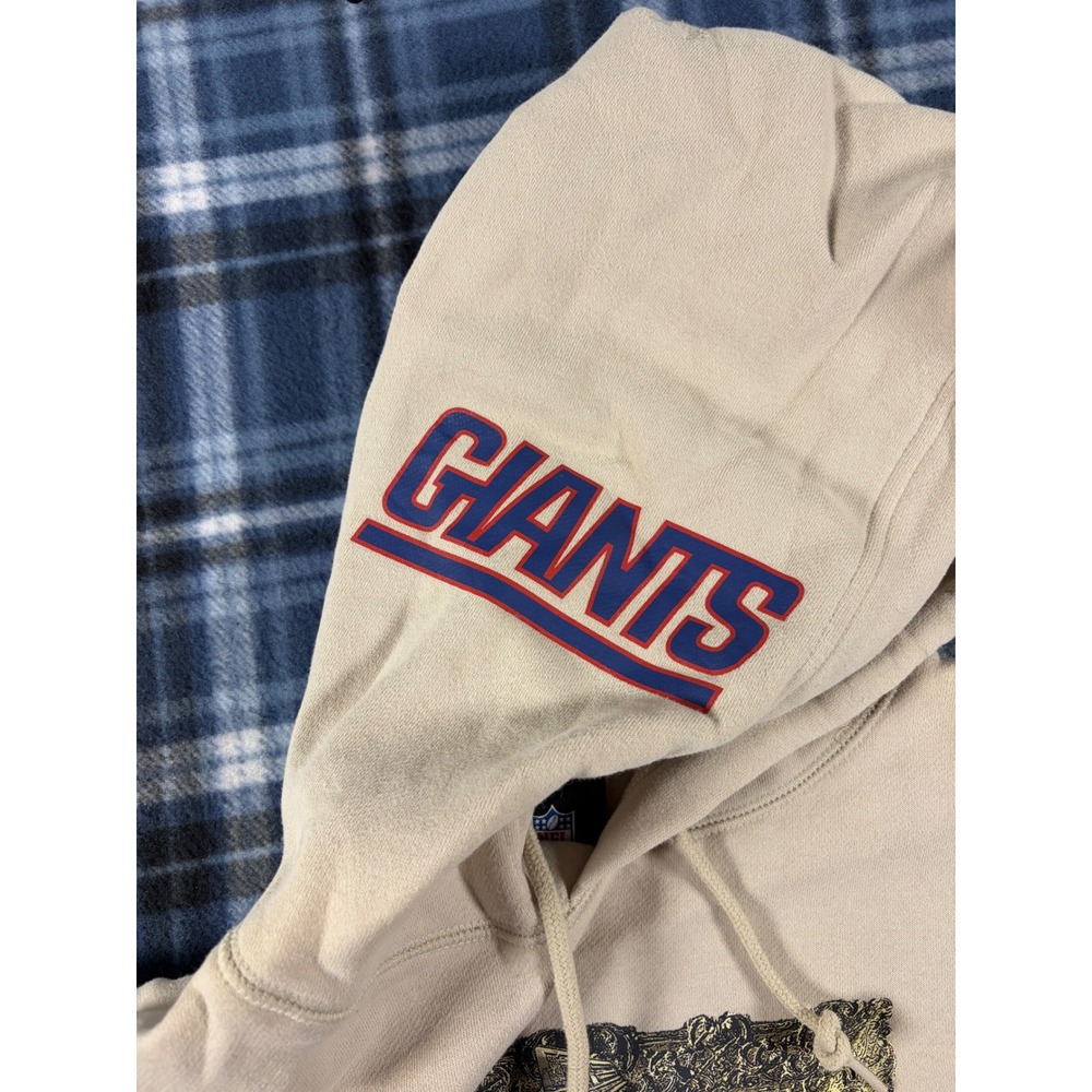 New Era NFL Team Apparel New York Giants Tan Hoodie Framed Logo Graphic Mens L - Picture 3 of 8
